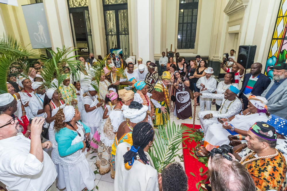 Chefes de povos tradicionais do Benim visitam o Estação Cultura para participar do lançamento da 1ª Bienal Afro-Brasileira do Livro (BienAfro)